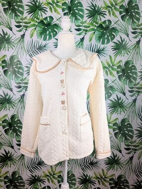 Design New Vogue Whimsical Cherry Bear Quilted Jacket (Size: X-Large)1lb 1.3oz